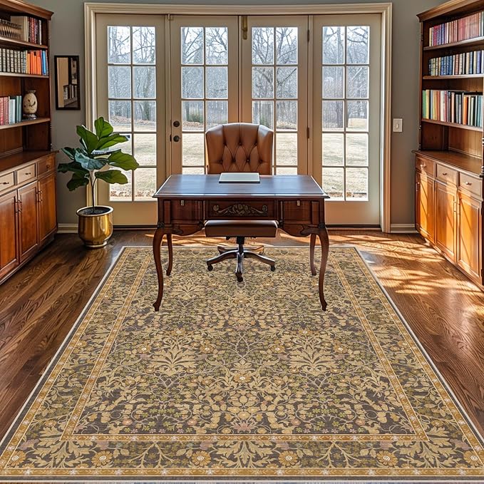4x6 Area Rug for Bedroom Beside Rug, Laundry Room, Washable Non-Slip Low Pile - Image 4