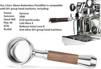 LILQ 58mm Bottomless Naked 2 Ears Portafilter Compatible with E61 Grouphead Machines– Includes 18–20g Basket (Maple Fusion, 58mm For E61)