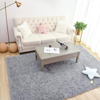 Chicrug Soft Area Rugs for Bedroom Living Room Plush Fluffy Rug 6x9 | Shag - Image 4