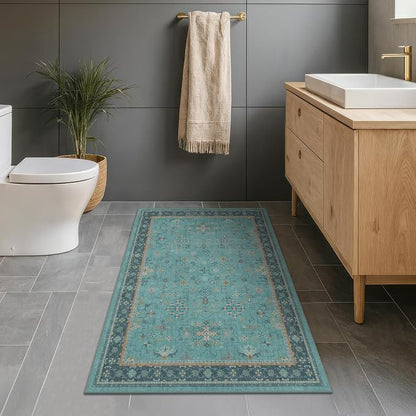 3x4 Teal Rugs for Entryway Indoor - Image 3