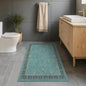 Teal 3x6 Wide Non Slip Kitchen Rug by HazoHaus