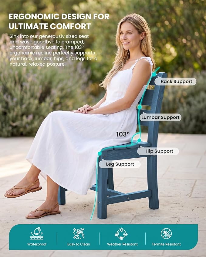 SERWALL HDPE Dining Set for 10 – 2 Tables, 8 Armless + 2 Armchairs. Includes 10 - Image 5