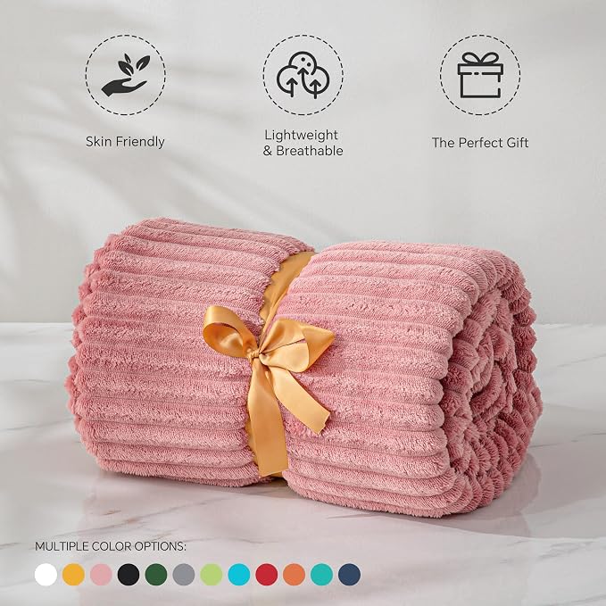 BEDELITE 3D Ribbed Pink Baby Blankets - Image 5
