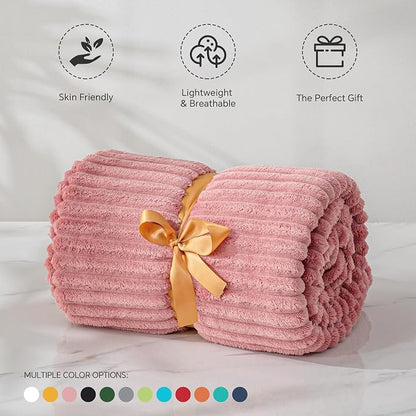 BEDELITE 3D Ribbed Pink Baby Blankets - Image 5