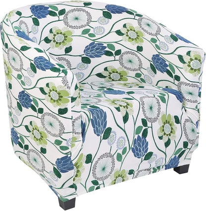 SearchI Club Chair Slipcover Stretch Barrel Chair Covers Printed Tub Chair by SearchI