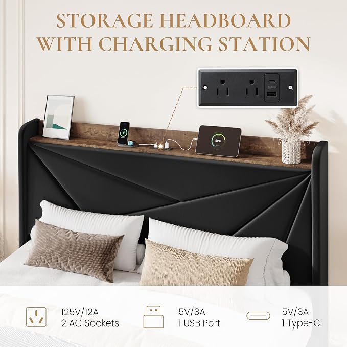 SHA CERLIN Full Size Bed Frame - Image 4