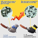 Schwer ANSI A9 Cut Resistant Glove, Food Grade Stainless Steel Wire Mesh Gloves, Cutting Gloves for kitchen Mandoline Slicing Butcher Meat Cutting Oyster Shucking Fish Fillet, Non-PFAS（M, 1 PCS）