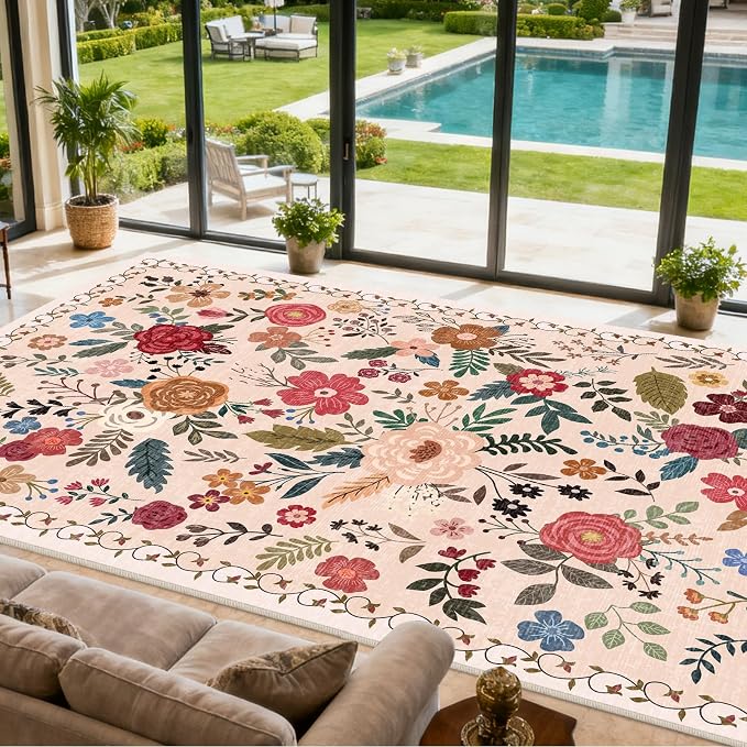 Extra Large 10x14 Area Rug for Living Room, Washable Rugs for Dining Room - Image 4