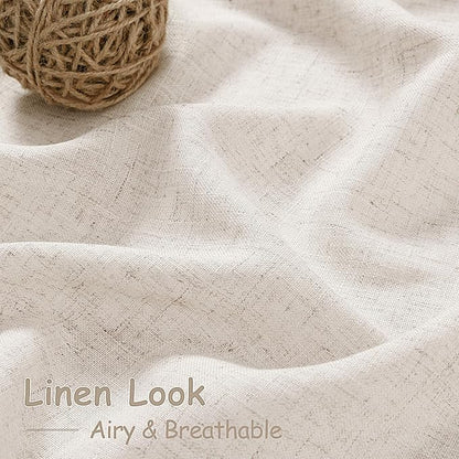 Beige Linen Curtains 96 Inches Long - Image 5