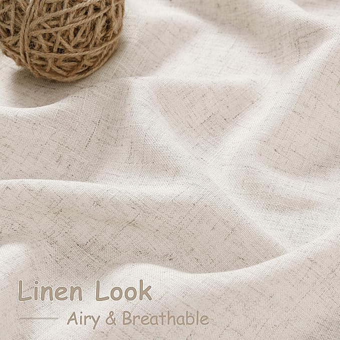 Beige Linen Curtains 84 Inches Long - Image 5