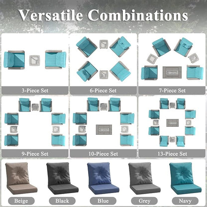 2-Seat Modern Patio Furniture Set - Image 8