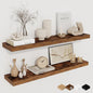 32Inch Floating Shelves for Wall 2 Pack Wood Shelves for Kitchen, Bedroom Wall by FunMemories