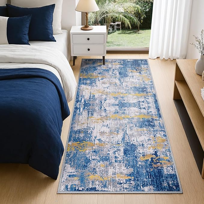 RELEANY Washable Runner 2'x6' Abstract Area Rug - Image 4