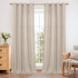 YoungsTex Curtains 90 Inch Length, Linen Light Filtering Drapes Grommet | by YoungsTex