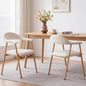 DUMOS Dining Chairs Set of 2, Linen Fabric Upholstered Kitchen Side Chairs by DumosLifestyle