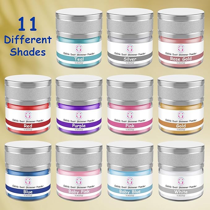 Glitter & Glitz Edible Glitter for Drinks - Premium Drink Glitter Edible Dust for Cocktails, Baking, Brew, Champagne - Luster Dust and Cocktail Glitter - Edible Glitter for Drinks Decoration (Blue, 5Grams)