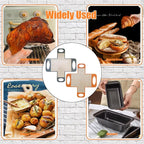 Reusable Silicone Bread Loaf Pan Liner, Food-Grade Silicone Bread Sling, Sourdough Bread Baking Mat, Non-Stick &Easy Clean Dough Transfer Tool, Fits 9x5" or 1.5lb Loaf Pans, Grey & Orange, 2PCS