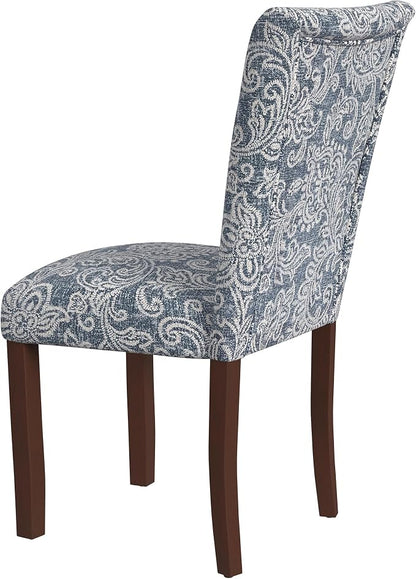 HomePop Classic Parsons Dining Chair -Denim Jacobean Print - Image 7