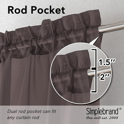Simplebrand Chocolate Valances 14 Inches Long - Image 2