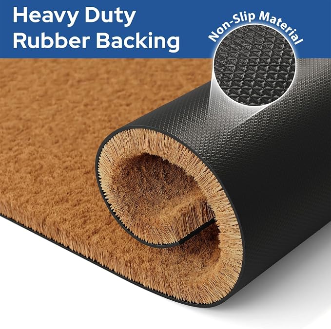 Barnyard Designs Natural Coco Coir Non-Slip Doormat | Heavy-Duty Welcome Mat - Image 7