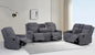 Betsy Furniture Soft Microfiber Manual Reclining Sofa Set, Sofa w/Dropdown Table by BetsyFurniture