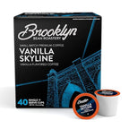 Brooklyn Beans Vanilla Skyline Gourmet Coffee Pods - Compatible with Keurig K Cup Brewers Including 2.0 Machines, 40 Count, Rich and Creamy Vanilla Flavored