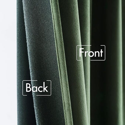 MIULEE Velvet Curtains Extra Wide 66x96 inches Olive Green Curtains | Luxury - Image 6
