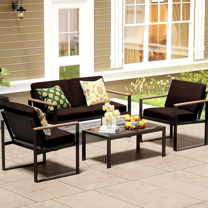 8Pcs Patio Cushion Covers, Outdoor Stretch Cushion Covers, Washable | Stretch - Image 7