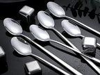 Ice Tea Spoon Set of 6 Stainless Steel Coffee Stirrers Spoons Cocktail Stir Sticks Spoons with Long Handle for Bar Coffee Cocktail