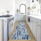 2'6''x8' Runner Rugs Washable Rug: Modern Abstract Hallway Blue Grey Carpet | by GENTDRIZZ
