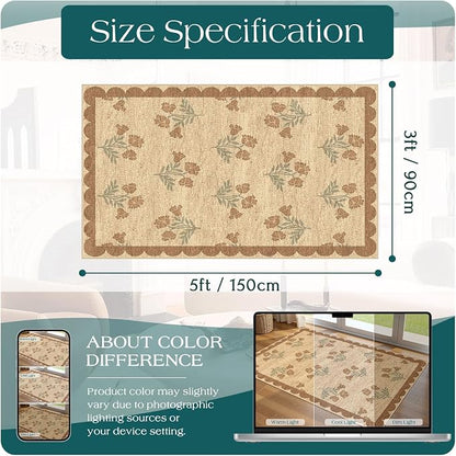 3x5 Floral Entry Rug - Image 2