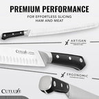 Cutluxe Extra-Long 14" Slicing Carving Knife – Brisket Knife, Razor Sharp Meat and BBQ Knіfe – High Carbon German Steel – Full Tang & Ergonomic Handle Design – Artisan Series