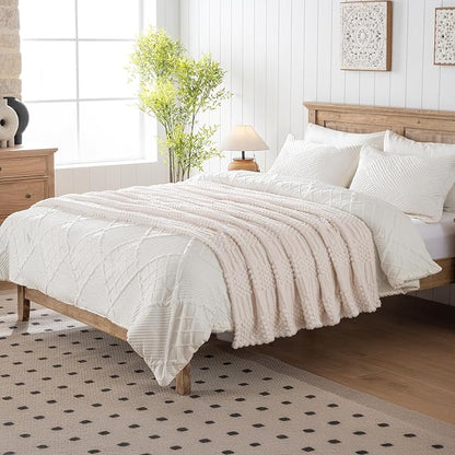 60x80 Inch Beige Twin Blanket - Image 2