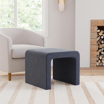 HomePop Modern Arch Velvet Ottoman|Homepop Home Décor|Ottoman - Image 2