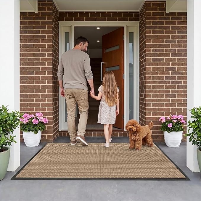 Front Door Mat Outside Entrance, Heavy Duty Waterproof Doormat | 73"x46" - Image 9