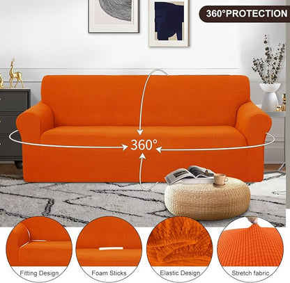 U-NICE HOME Oversized Stretch Couch Cover Slipcover, 1-Piece Sofa cover - Image 3