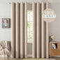 MIULEE 100% Blackout Linen Curtains by MIULEE
