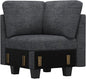 Belffin Chenille Corner Seat for Modular Couch. Sectional Sofa Module. Dark by Belffin
