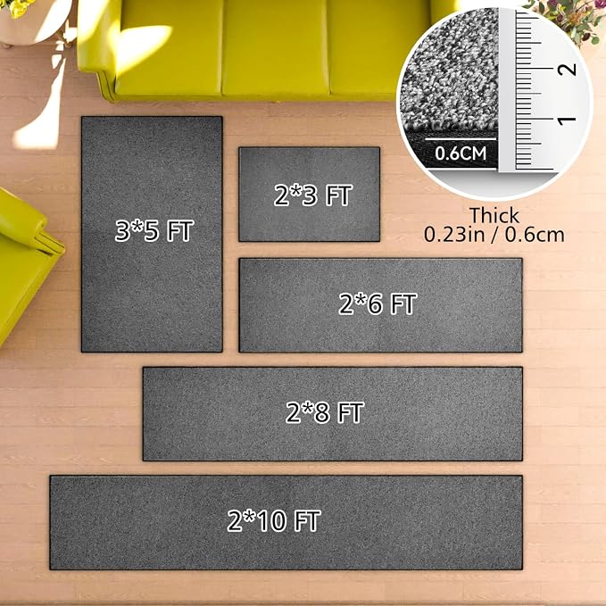 Area Rug with Non Slip Rubber Backing, Washable Soft Floor Carpet - Image 2