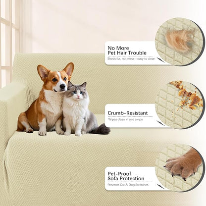Arfntevss Stretch Sectional Couch Covers L Shaped Corner Sectional Sofa Cover - Image 3