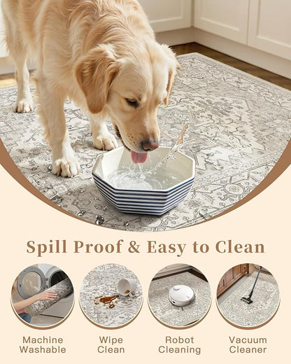 Madane Washable Kitchen Rug Set of 3 Small Area Rugs Non-Slip - Image 7