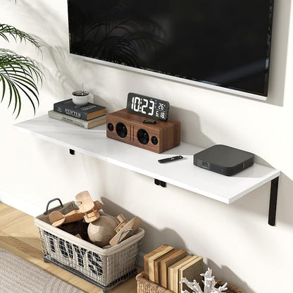 Fun Memories Floating Shelves for Wall, 12 Inch Deep Floating Shelves Set of 2 - Image 2