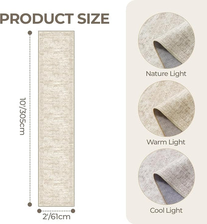2x10 Runner Rug Non Slip, Washable Hallway Runner Rug, Laundry Room, Soft - Image 2