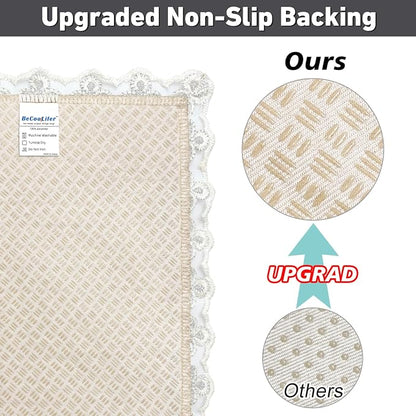 Couch Arm Covers, Couch Cover, Non-Slip Lace Armrest Covers, Headrest/Backrest - Image 6