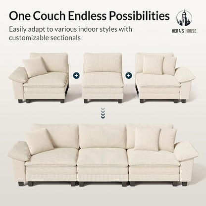 HERA'S HOUSE 158" Modular Sectional Sofa, Oversized U Shaped Couches - Image 7