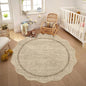 GarveeHome Scalloped Round Rugs 6Ft Washable Area Rug by GarveeHome