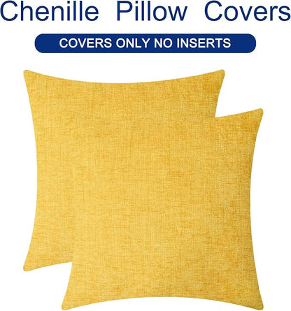 CaliTime Decorative Throw Pillow Covers 22 X 22 Inches Mustard Yellow | Pack of - Image 6