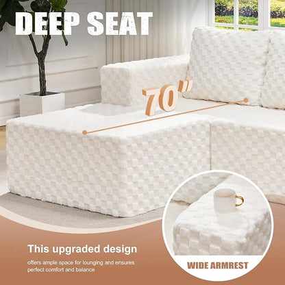 Hobestluk Modular Sectional Sofa Memory Foam Couch Oversized Sectional Sofa - Image 5