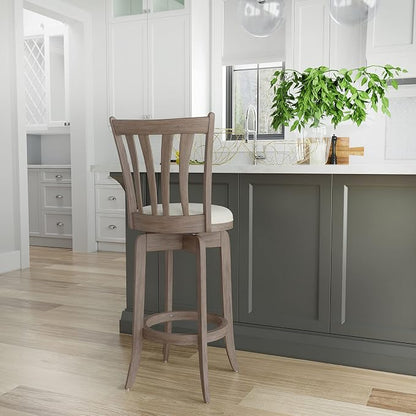 Hillsdale 29.5" Savana Wood Swival Bar Height Stool - Image 4