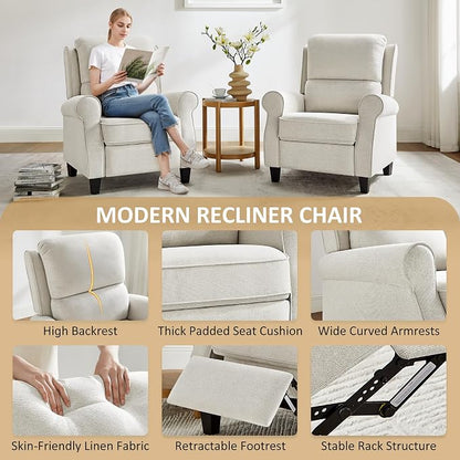 Recliner Chair for Living Room, Modern Reclining Sofa Home Theater Seating - Image 9